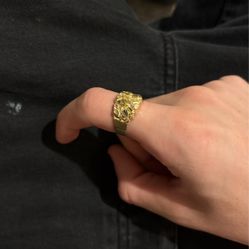 10k Solid Gold Nugget Ring 