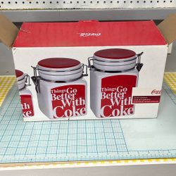 Coca-Cola Set Of Three Canisters