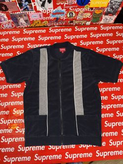 Supreme S/S 14 Terry Cloth Zip Sweatshirt -Medium