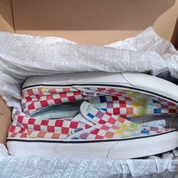 Vans Multicolor Checkered Slip-On size 10 W / 8.5 M