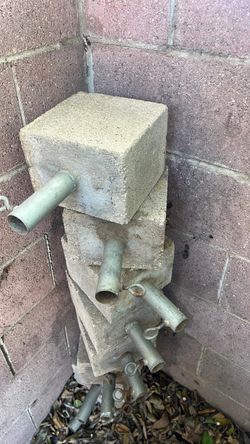 Cement blocks for tarps