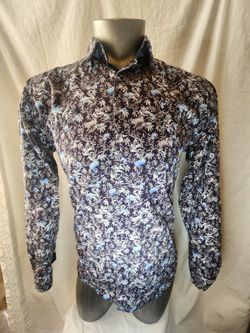 TED BAKER  harvest floral  MAN BUTTON DOWN CASUAL DRESS SHIRT multicolors  sz 3
