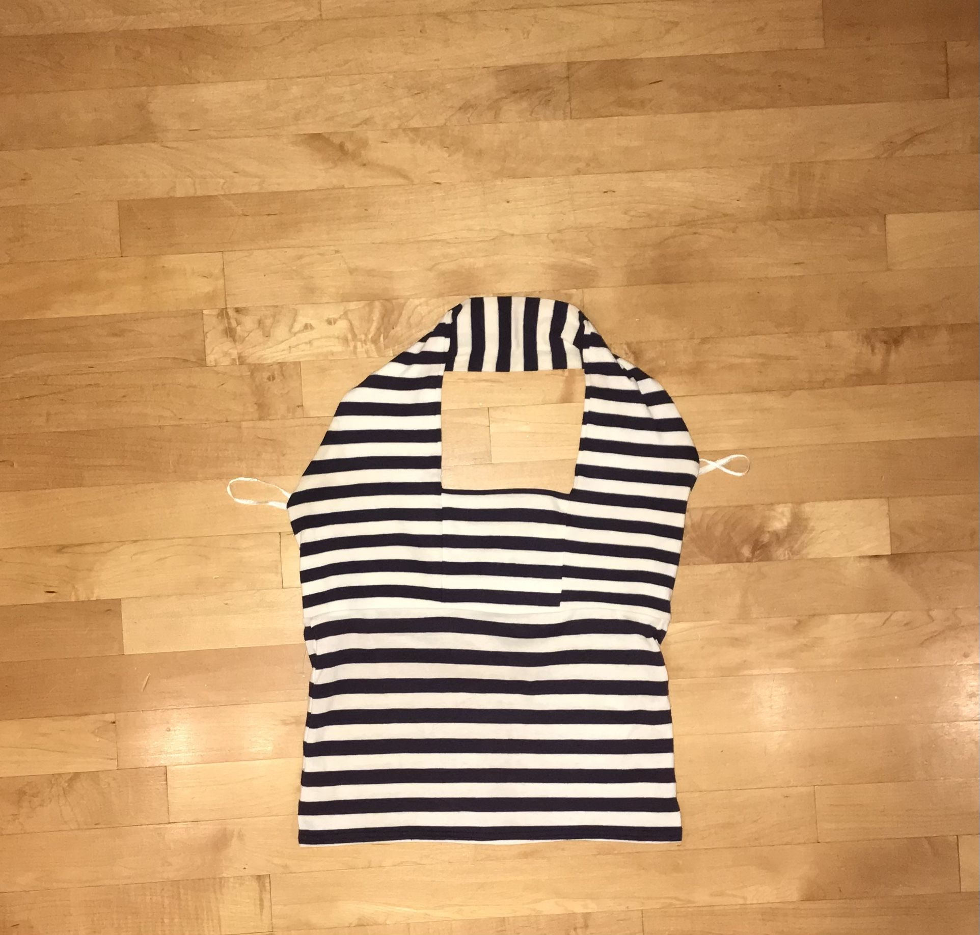 The Limited Navy and White Striped Halter rop Top