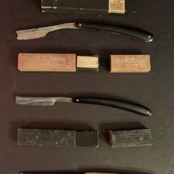 Antique Straight Razor Lot w/ boxes VTG