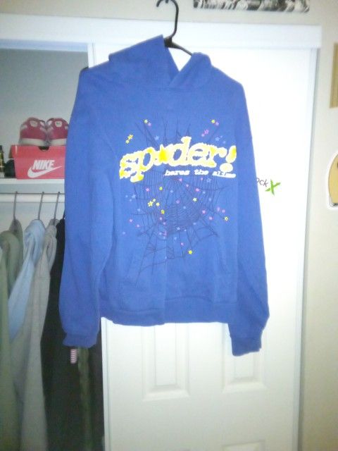 Men's Med. Blue Spider Hoodie