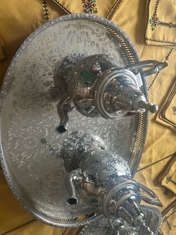 Rare Pair of Antique Moroccan Fes Teapots