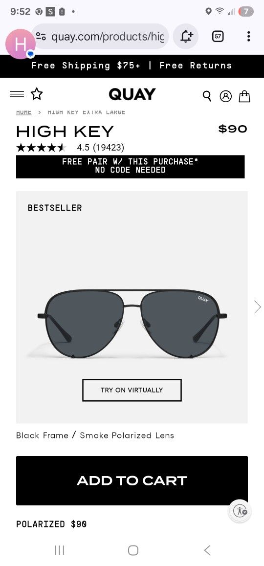 New Quay High Key Polarized Sunglasses