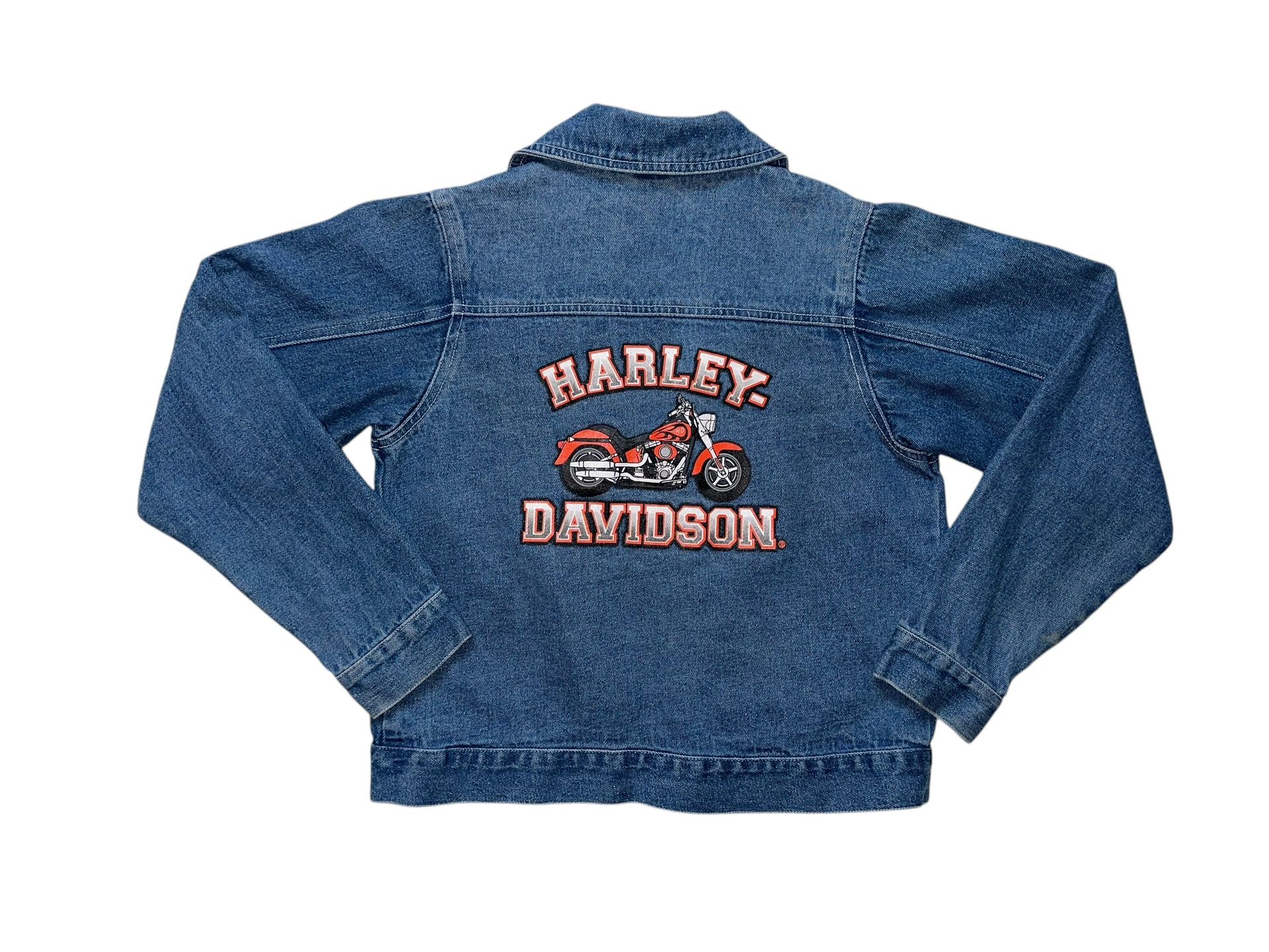 Harley Davidson Kids Denim Jean Jacket Size 12/14