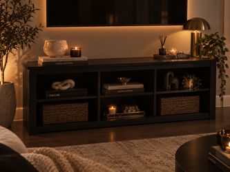 Black tv console