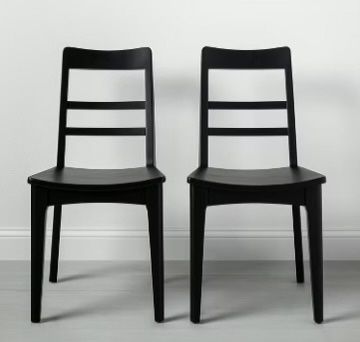 Hearth & Hand Magnolia Black Ladder Back Dining Chairs (2pk) - Target