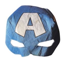 Captain America Mask – Marvel Superhero Costume Accessory – Blue with “A” Emblem  