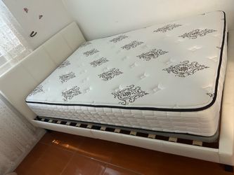 Full size bed frame w mattress