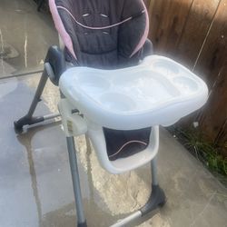 Baby Trend Dine Time 3-in-1 High Chair, Starlight Pink