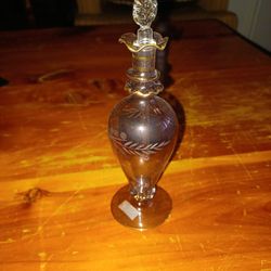 Vtg. Egyptian Light Purple Glass Perfjme Bottle.
