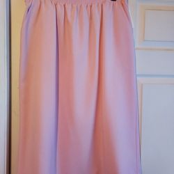 Tan Jay Straight Pink 16 Pencil Skirt Polyester Career Garden Bouquet Pullon