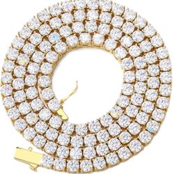 [SALE] CZ Tennis Chain - 20”  5mm 18K Gold Plated 
