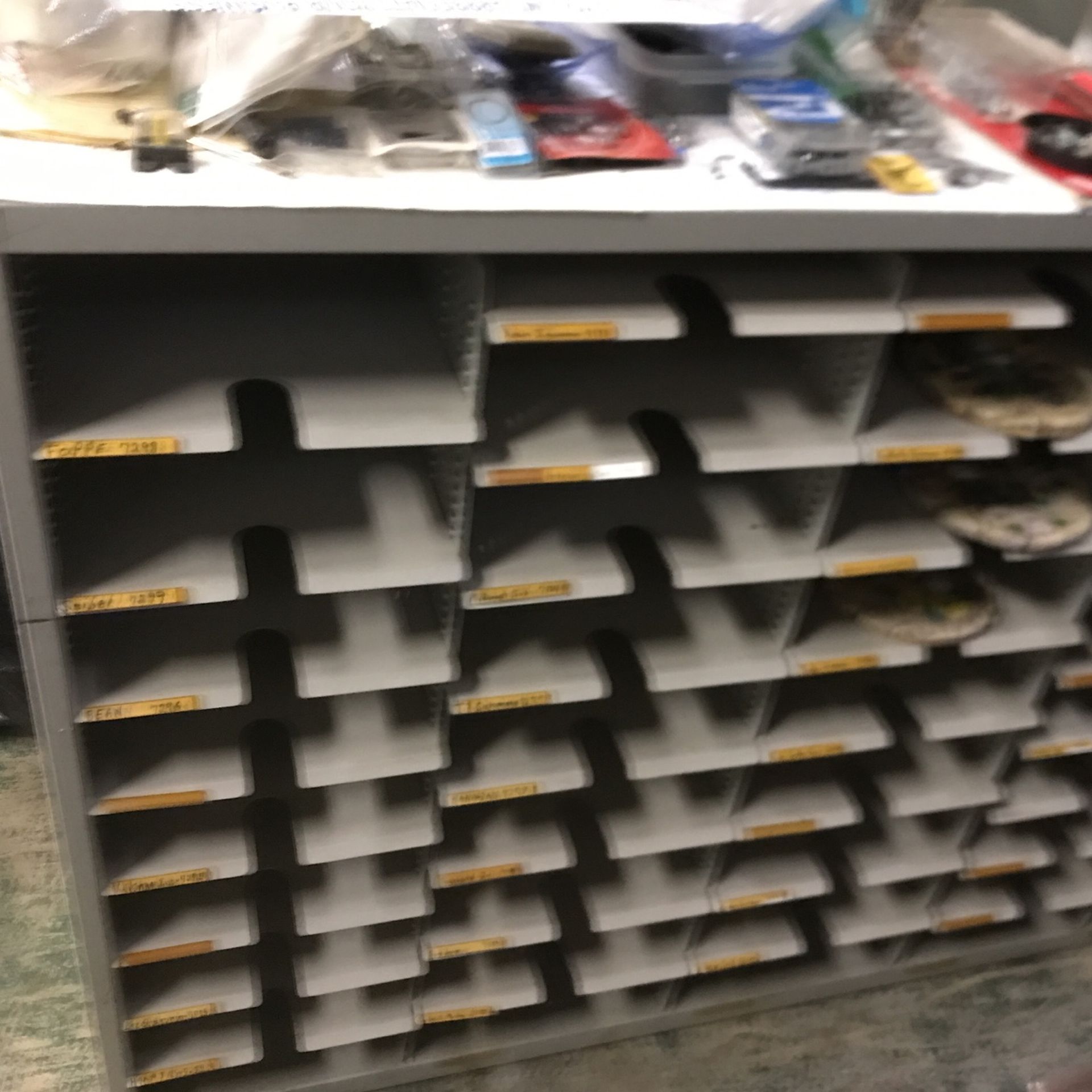 Metal Office Forms Organizer With 54 Shelves Adjustable
