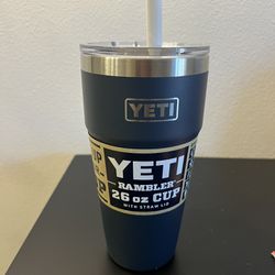 YETI Rambler Cup - 26 oz. - Straw Lid - Stainless Steel