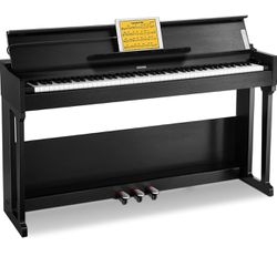 Donner DDP-90 Digital Piano, 88 Key Weighted Piano Keyboard for Beginner/Professional W/Three Pedals, Supports U-disk Music Playing, PC/Tablet/Cell Ph