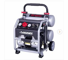 4.5 Gal. 175 PSI Portable Electric Oil-Free Quiet Twin Stack Jobsite Air Compressor w/Rubber Wheels and 2-Quick Couplers