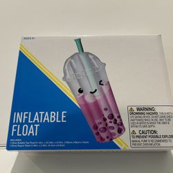 Inflatable Bubble Tea Float Pool Float. 61.42” X 22.05” X 5.91” New