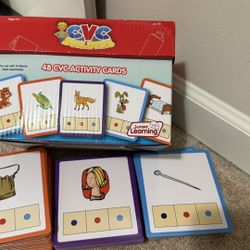 Kids Learning -CVC Word Builders, 48 CVC Activity Cards- ages 1-5 