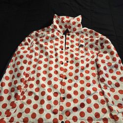 Nike Red Polka Dot Windbreaker Jacket Size L