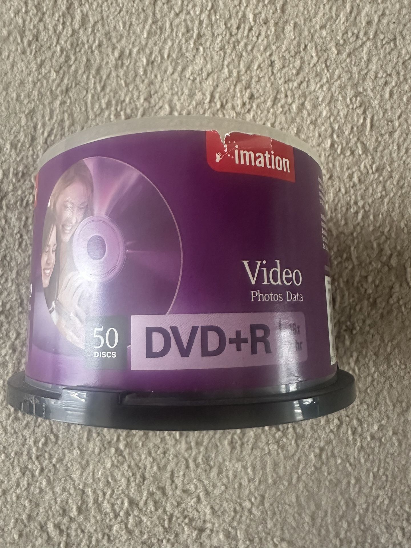 Imation Video Photos Data DVD+R, 50 discs.