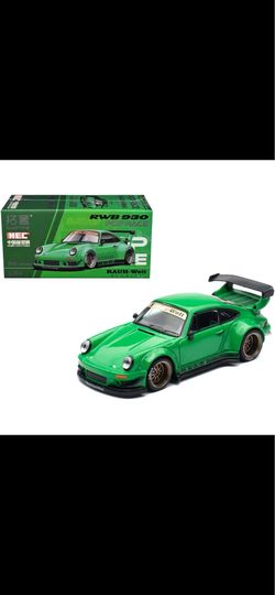 Pop Race 1:64 Porsche RWB 930 Green Hobby Expo China 2026 Diecast Model Car