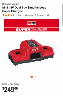 Milwaukee dual bay supercharger