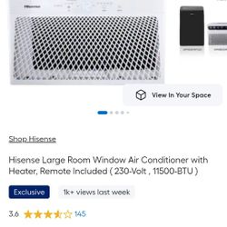 Hisense Large Room Window Air Conditioner with Heater $450