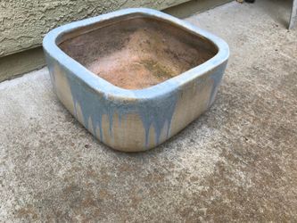 Beautiful glazed square garden pot