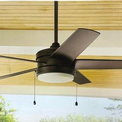 Home Decorators Portwood 60 In LED  Ceiling Fan, Indoor/Outdoor, Dimmable Color Change LED