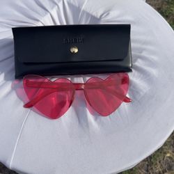 SHEIN Pink Oversized Sunglasses Modern Frameless Design