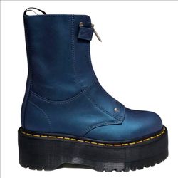 Dr Martens Jetta HiMax Metallic Leather Platform Boots Size 7