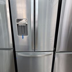 Brand new Whirlpool stainless steel french door refrigerator 33 inches 
