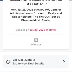 Kesha blossom Ticket 