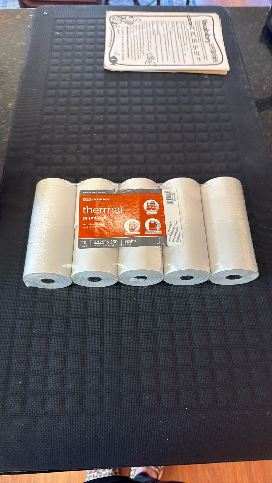 Paper Rolls Thermal White 10 Count Office Depot Brand