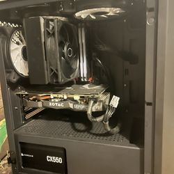 Gaming Pc! Gaming desktop! Ryzen 5 5600x! Wifi Motherboard! 32 GB! SSD! 2060 graphics card! Micro case! 550 Watt Corsair Power Supply!