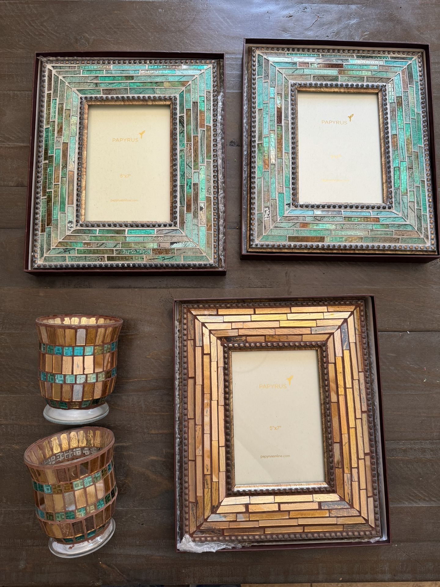 5 Piece Papyrus 5x7 Picture Frame Frames & Candle Holder Holders