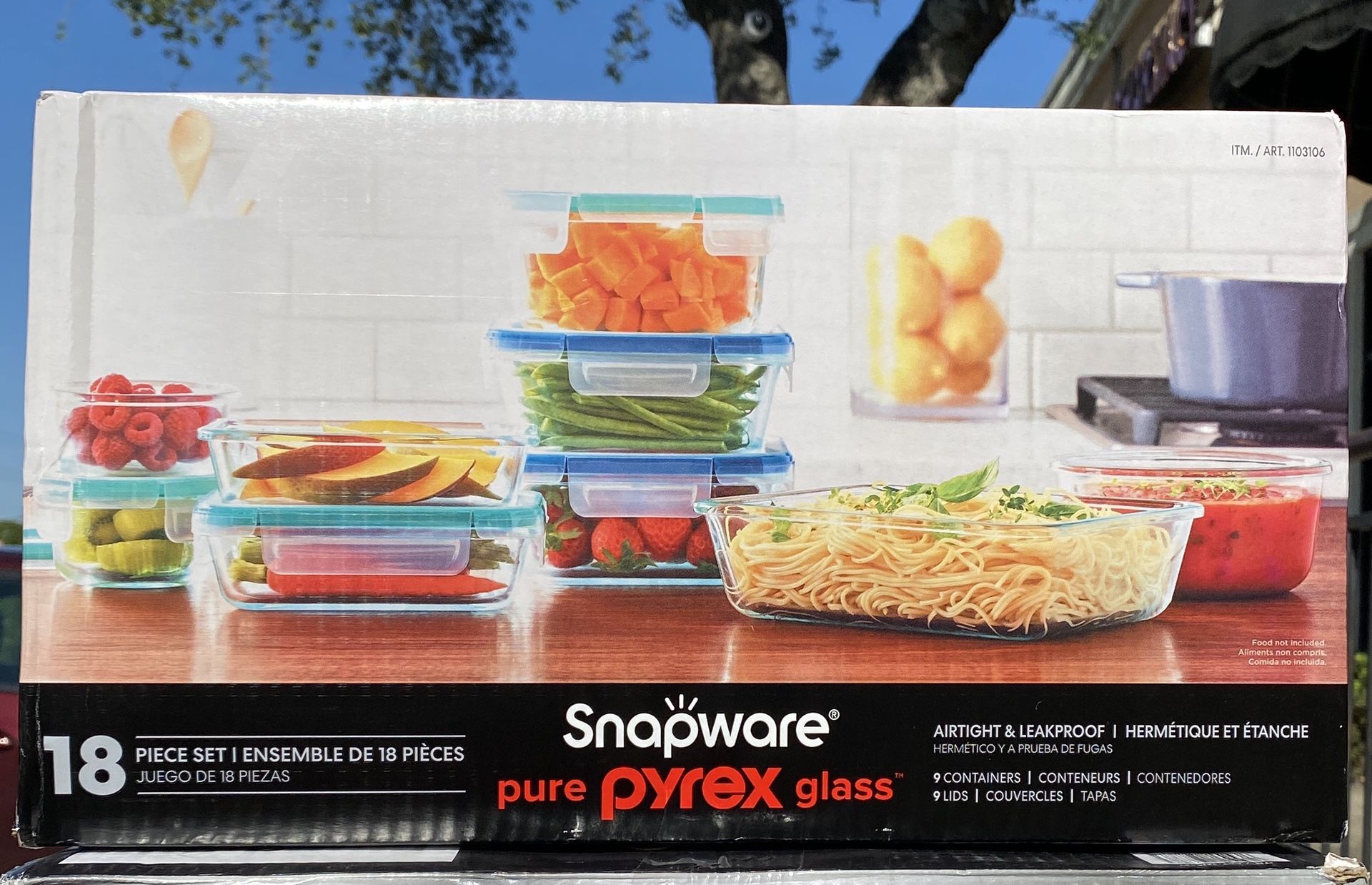 snapware pyrex glass containers