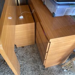 Full Size Headboard Night  Table And Dresser