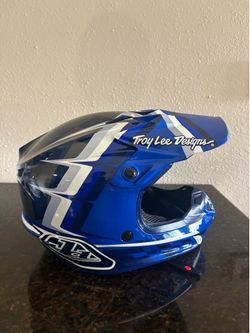Troy Lee Designs Motocross / Dirt Bike Helmet - Blue & White