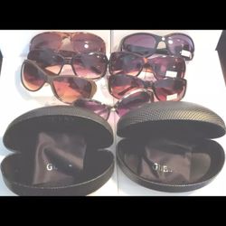 😎 Lot Of 7 Designer Sunglasses New With Tags And 2 New Guess Designer Cases 😎