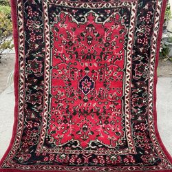 Vintage Hand-Knotted Persian Wool rug 