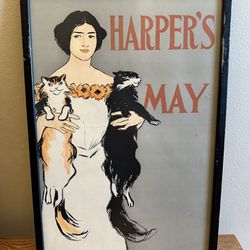 Original vintage advertising poster for Harper's May