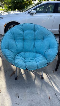 foldable chair blue