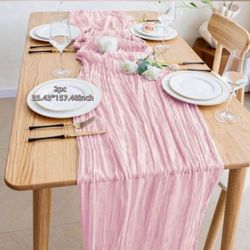 Pink Table Runners Decoration (selling 15)
