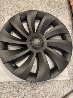 4 Brand New  Image	Wheel Covers for Tesla Model Y Juniper 19" Crossflow Wheels Überturbine Style Hubcaps Upgrade 2.0 × 1
