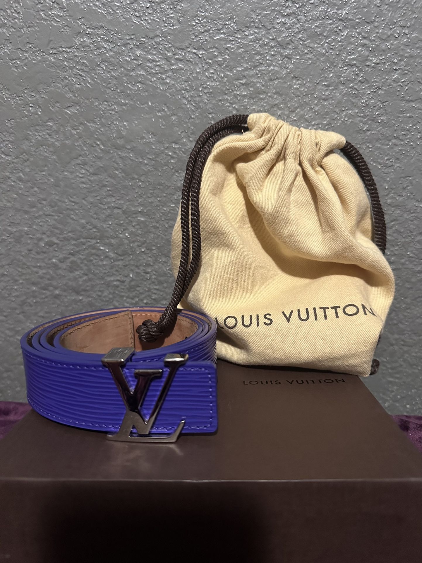 Louis Vuitton Purple Leather Belt